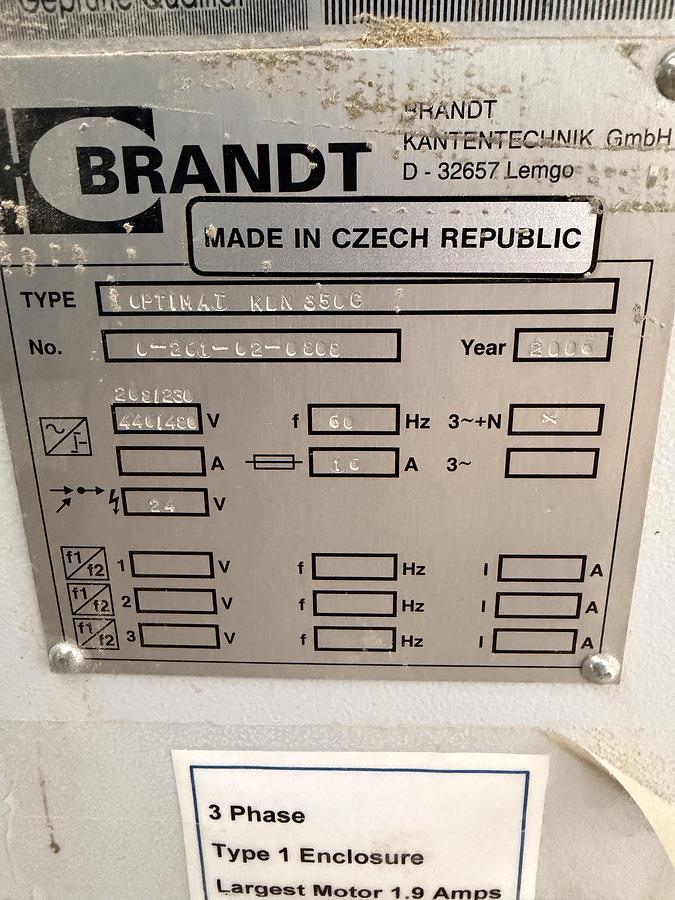 Used 2006 Brandt KDN 350C Edgebander