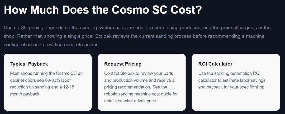 Stolbek Cosmo SC Robotic Sander