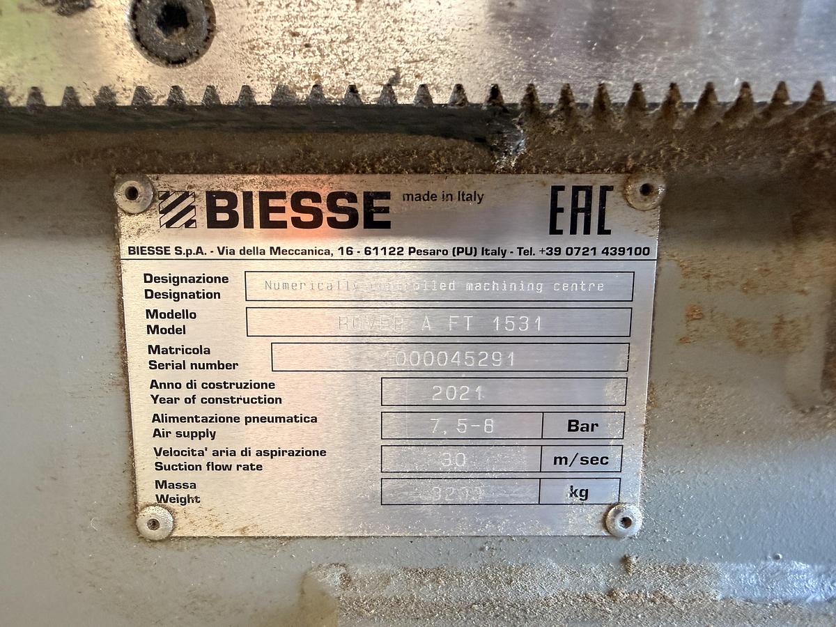 Used 2021 Biesse Rover A 5x10 CNC Router
