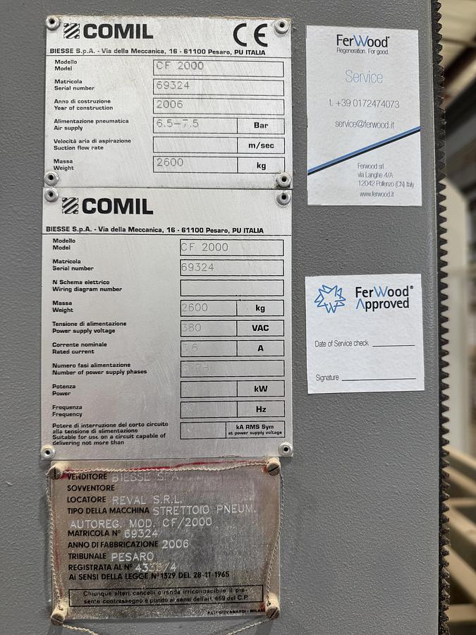 Used 2006 COMIL Feed Through Case Clamp