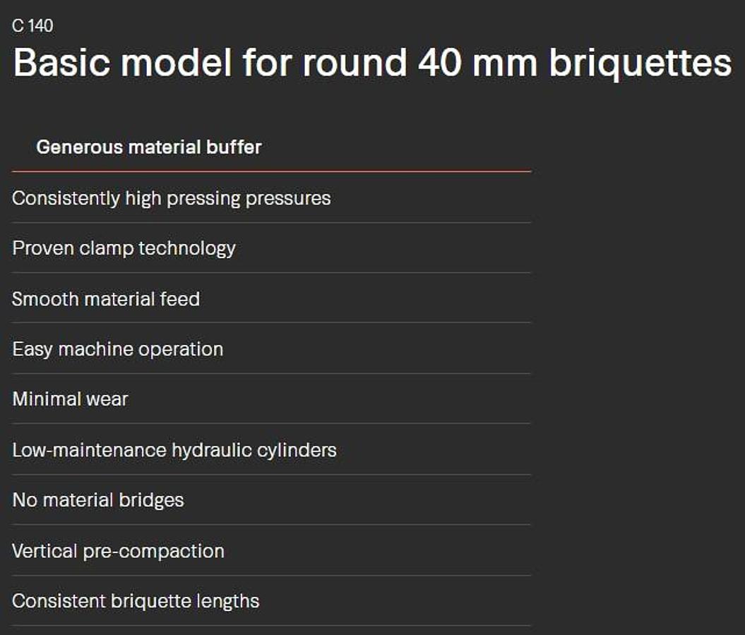 Used WEIMA C140 Briquetter