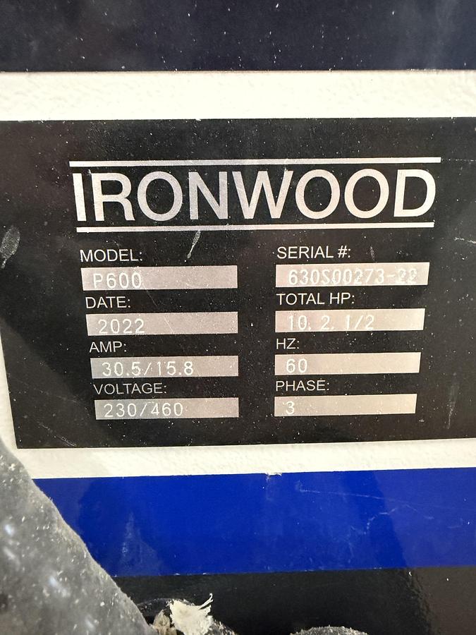 Used 2022 Ironwood-Stiles P-600 Planer