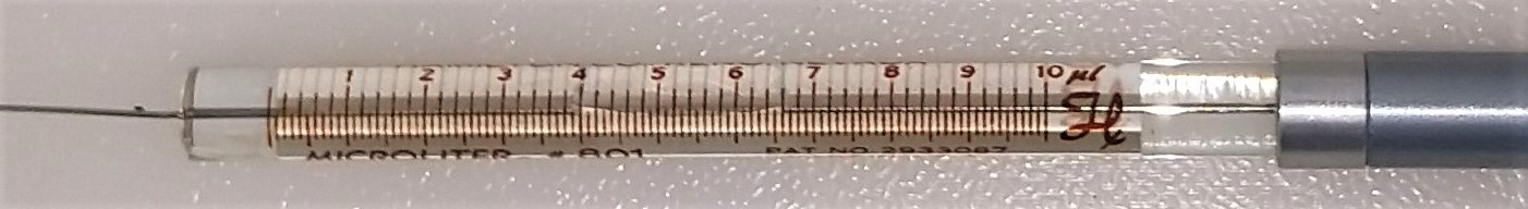 Used Hamilton Microliter #801 Injection Syringe -10μL