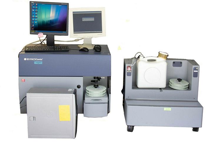 Used BD FACSCanto Flow Cytometer & Fluidics Station Cart, Computer & Software (7252 R