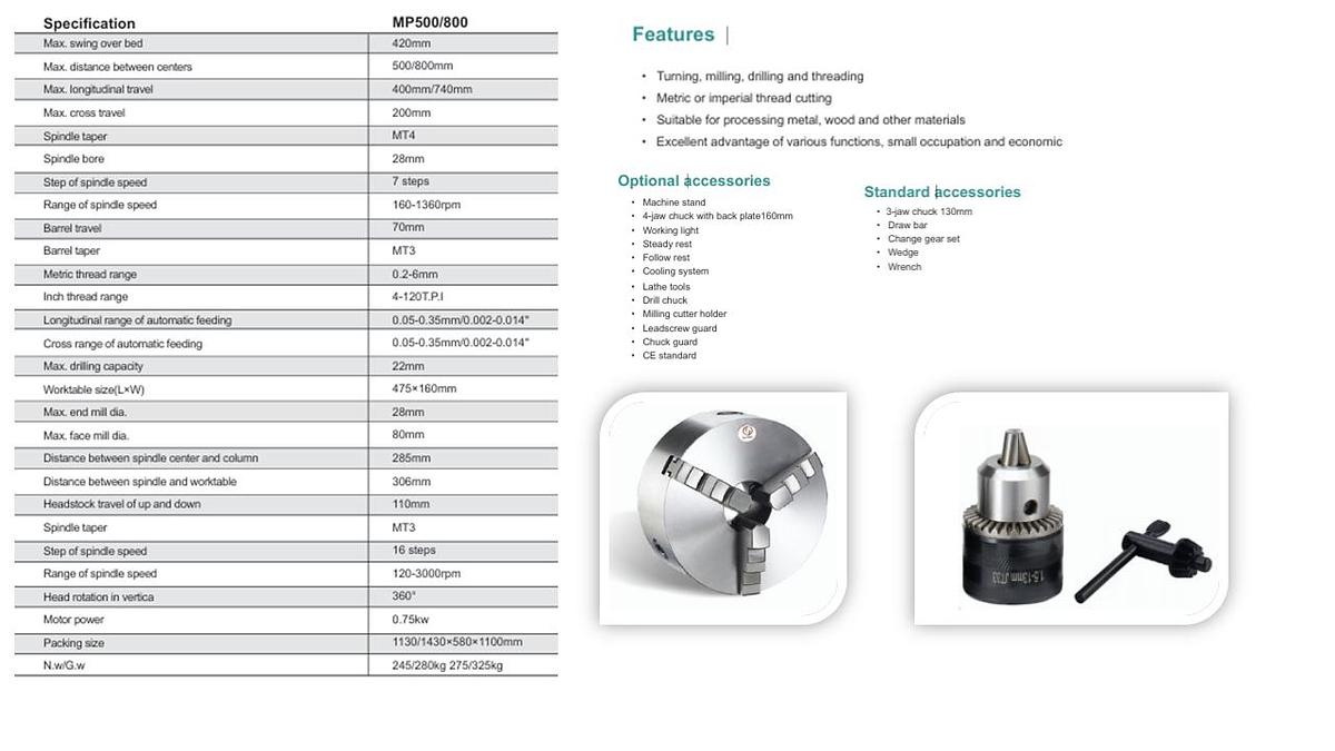 Lathe/Mill/Drill Machine