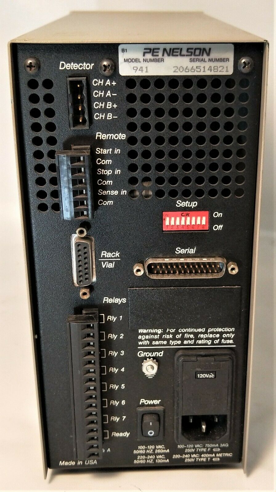 Used Perkin Elmer Nelson 900 Series Model 941 Interface