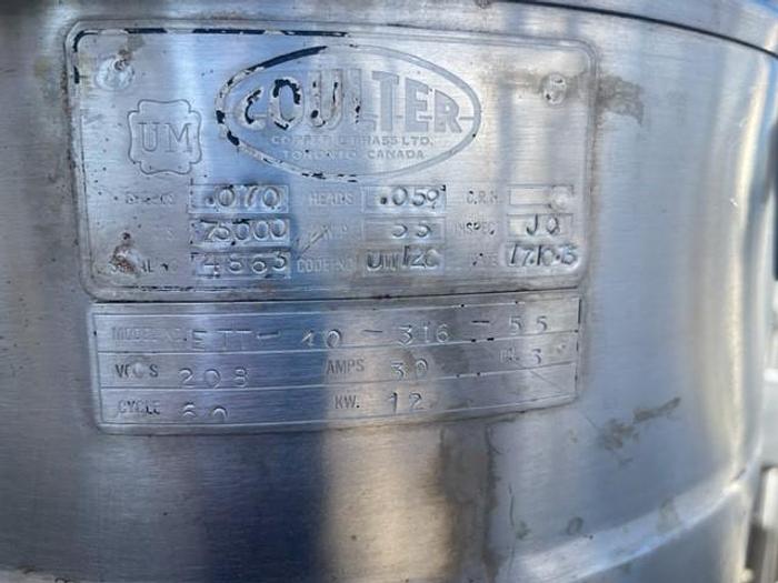 Used ETT 40 QT. Coulter Jacketed Lab Kettle