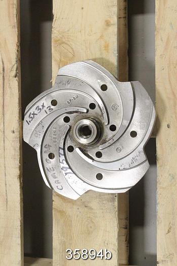 Used Goulds 3196 1.5x3x13 Impeller, 5-Vane, 11" Impeller Diameter, No. 68648 #35894