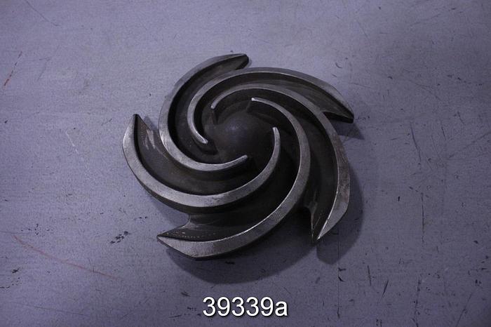 Used Goulds 3196 1x1.5x8 Pump Impeller, 5 Vane, 8" Diameter #39339