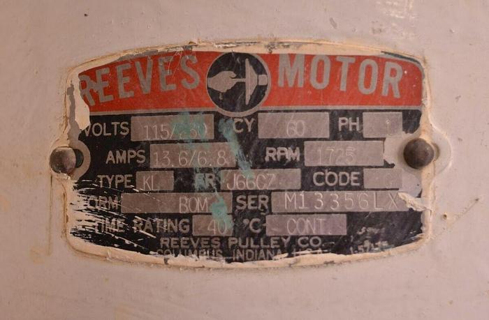 Used LANGSENKAMP #185SC COMPACT LAB SIZE FRUIT, VEGETABLE JUICE, SAUCE FINISHER w/ REEVES VARIABLE SPEED CONTROL (#749).