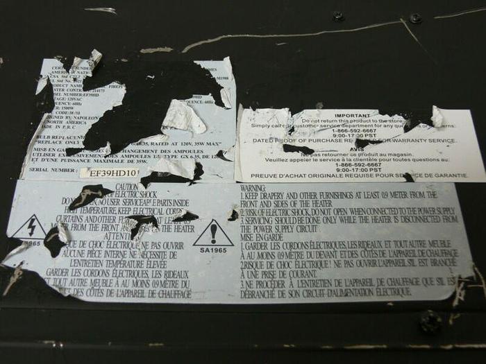 Used Napoleon Tranquille Series  EF39HD 39 Inch Indoor Electric Fireplace