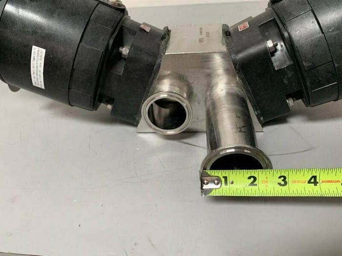 Used Lot of 2 Saunders EC Piston Actuator 8 Bar 33750 w/ Crane Module Switchbox