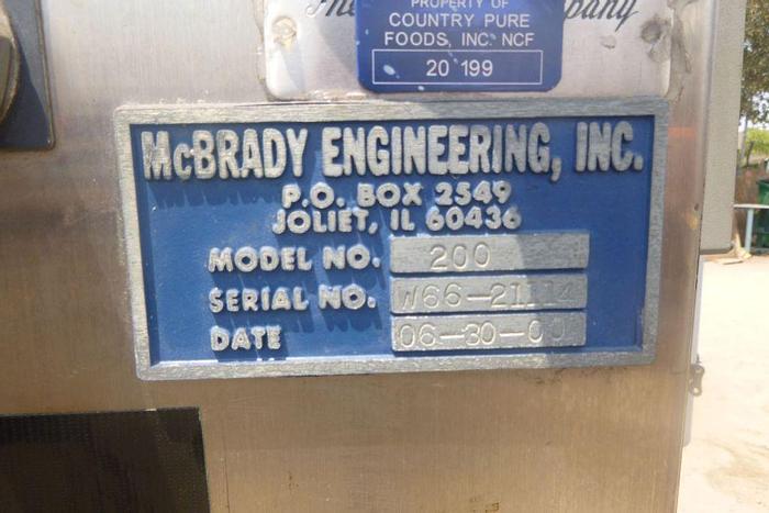 Used Cleaner, Air, Bottle, McBrady, Mdl 200 Rotary, Screw #S744136