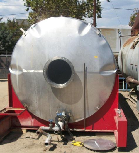Used Tank, 5,000 Gallon, S/st, Horiz, 88" x 16', Coils, #S741361