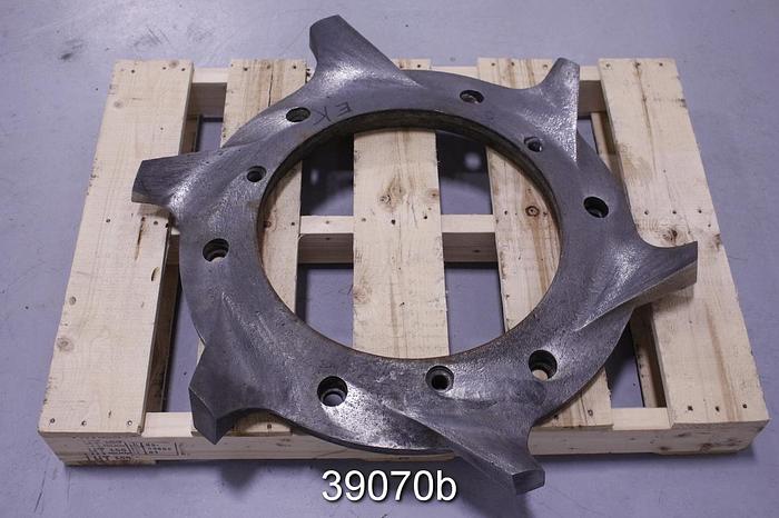 Used Beloit Shark Pulper Rotor, 4000 Series, 6-Vane, 35" Outer Diameter #39070