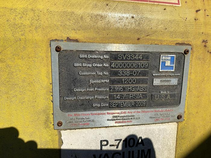 Used Used SIHI Pumps Limited Liquid Ring Vacuum Pump