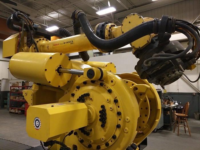 Used 2012 FANUC M900iA/600 6 AXIS CNC ROBOT WITH R30iA & 15' 7TH AXIS TRACK