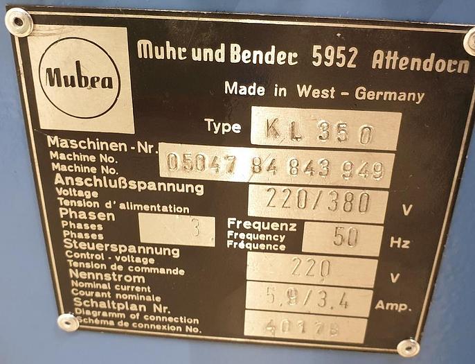 Gebraucht Lochstanze Mubea KL 350