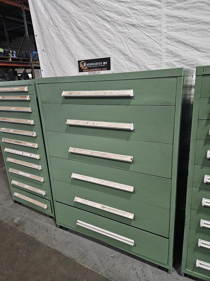 Used STANLEY VIDMAR 40" x 25" HEAVY-DUTY MODULAR STORAGE CABINET – 6 DRAWERS – INDUSTRIAL TOOLROOM – EXCELLENT CONDITION