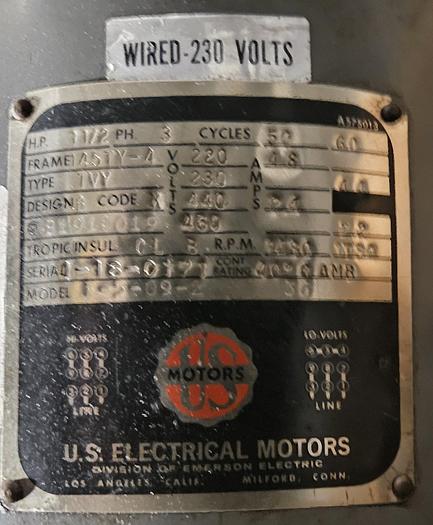 Used Bridgeport Variable Speed Mill Head 1-1/2 HP 230V 3 Phase HEAD REPLACEMENT ...TESTED!!!