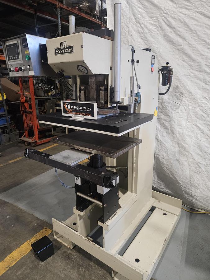 Used KF8500W LINEAR WEDGE AIR-OPERATED HOT STAMPING MACHINE PRESS... TESTED & RUNNING EXCELLENT 220V 1 Phase 