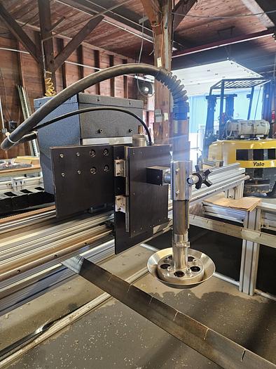 Used Micro Edge Retro System 5x10 Plasma Cutting Machine with Power Max 1650 G3 Series Fast Steel Cutting