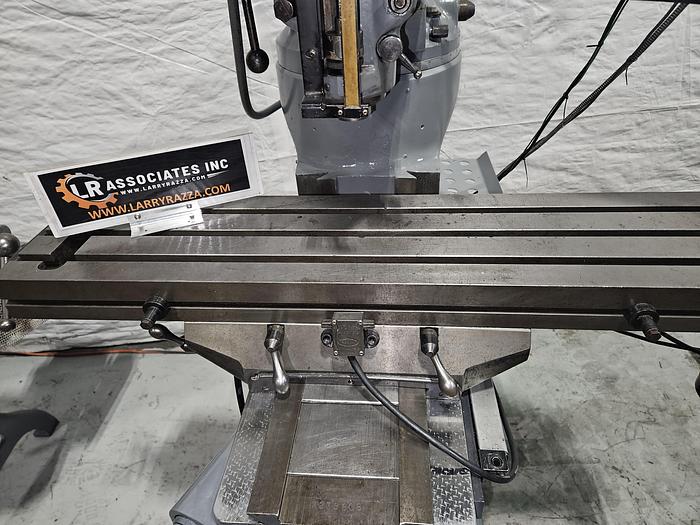 Used 2 HP Vari-Speed Bridgeport Milling Machine with Mitutoyo DRO Power Feed 230V 3 Phase