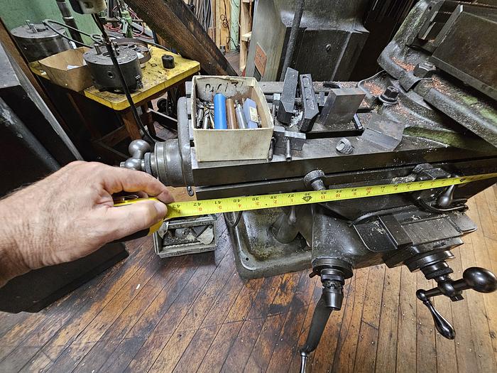 Used Bridgeport Variable Speed Milling Machine 42 Table Vise & Power Feed