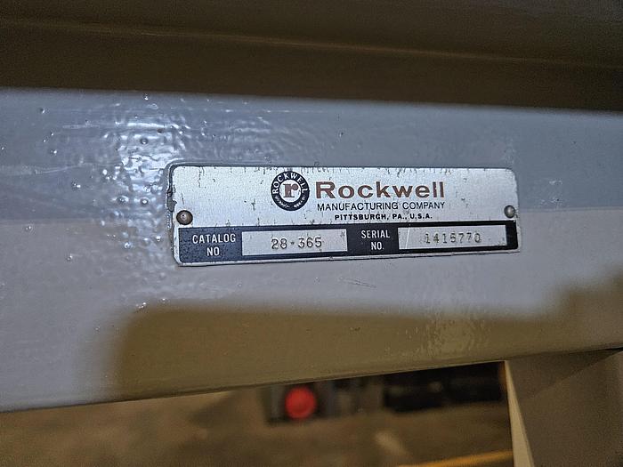 Used Rockwell Delta 20 Inch Metal Vertical Band Saw with Blade Welder 220V 3 Phase Variable Speed