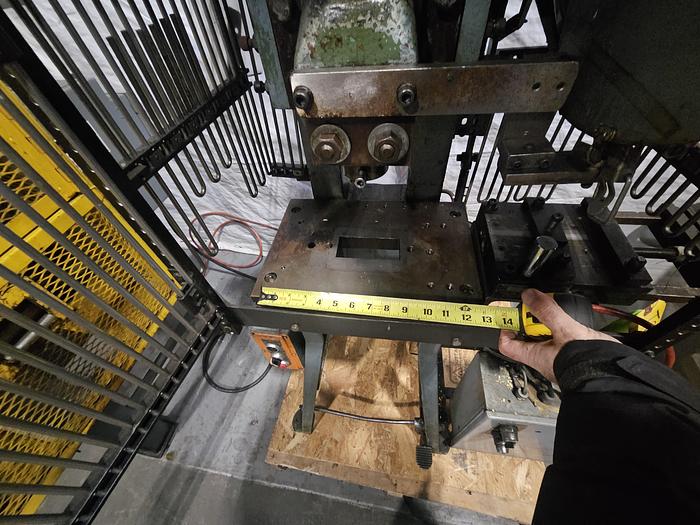 Used 5 Ton Perkins Punch Press Air Clutch & Air Brake Palm Buttons anti-tiedown VFD Stamping Press