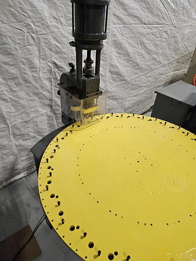 Used Hugold Automated Stamping Crimping Air Press with Rotary Table and Tooling