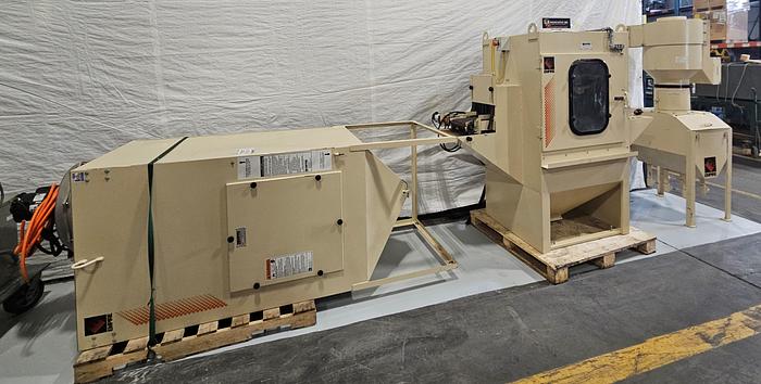 Used Empire Automatic Inline Conveyer Sand Blasting Machine Complete System Model # IL 885