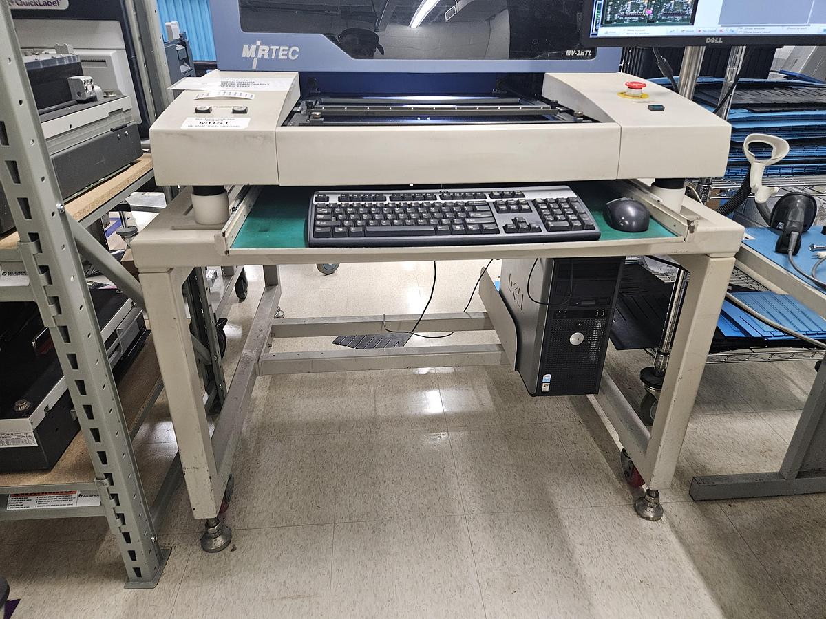 Used MIRTEC MV-2HTL Desktop AOI Vision Inspection System – 2006  Offline PCB Inspection • Tested & Running • Complete Workstation