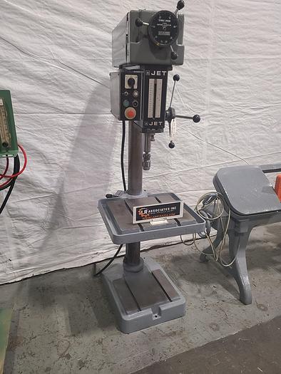 Used JET 20" 1-1/4" Drill Cap. Variable Speed Drill Press with Tapping Feature 2 HP 220V 3 Ph
