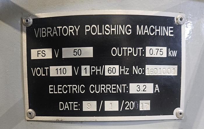 Used Vibratory Finishing Machine Tumbler 2 Cubic Foot 110V Debur Polish Metal & Plastic TESTED & RUNS EXCELLENT!