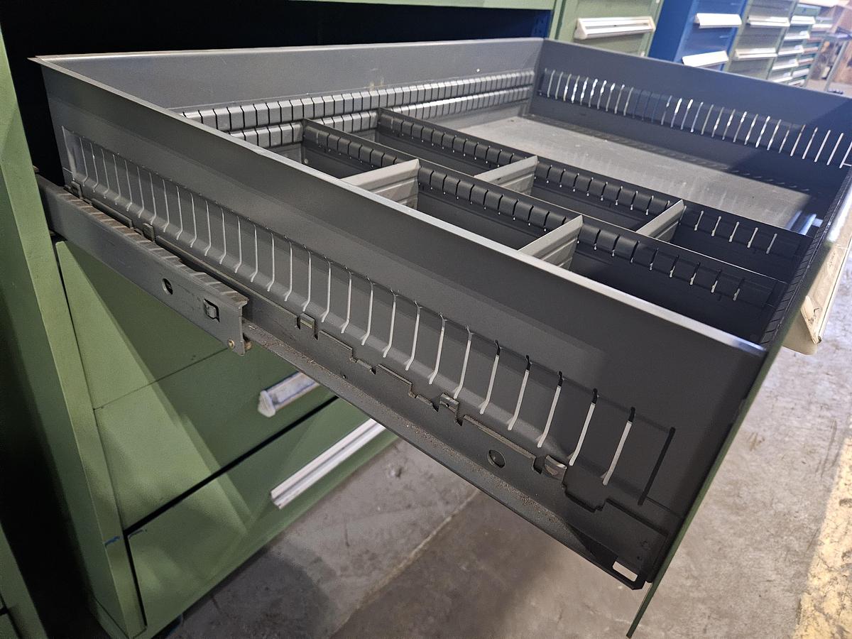 Used STANLEY VIDMAR 40" x 25" HEAVY-DUTY MODULAR STORAGE CABINET – 6 DRAWERS – INDUSTRIAL TOOLROOM – EXCELLENT CONDITION