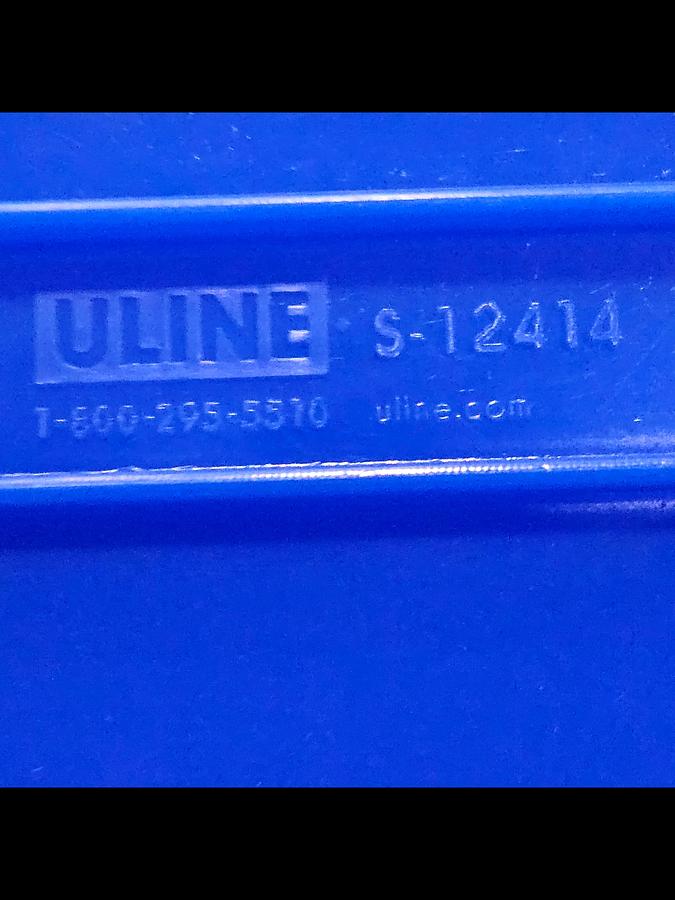 Used ULINE Heavy-Duty Steel Bin Storage Cabinet – holds 168 Blue Bins – 48" W × 24" D × 78" H with Plastic Bins... Pristine!!