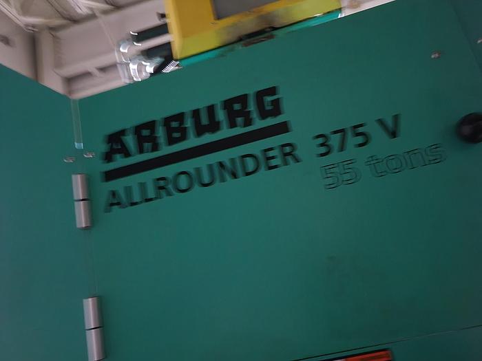 Used 55 Ton Arburg Vertical Injection Molding Machine Model 375V 500-100 1 ounce shot 2011