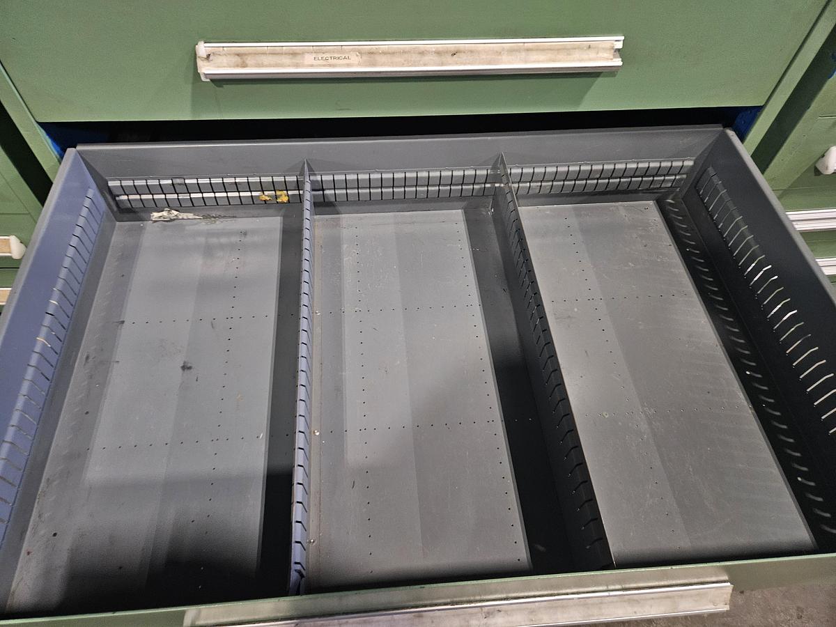 Used STANLEY VIDMAR 40" x 25" HEAVY-DUTY MODULAR STORAGE CABINET – 6 DRAWERS – INDUSTRIAL TOOLROOM – EXCELLENT CONDITION