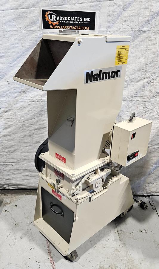 Used NELMOR MODEL G810 GRANULATOR / PLASTIC GRINDER – 10" x 10" FEED OPENING – 5 HP – 230/460V 3 PHASE