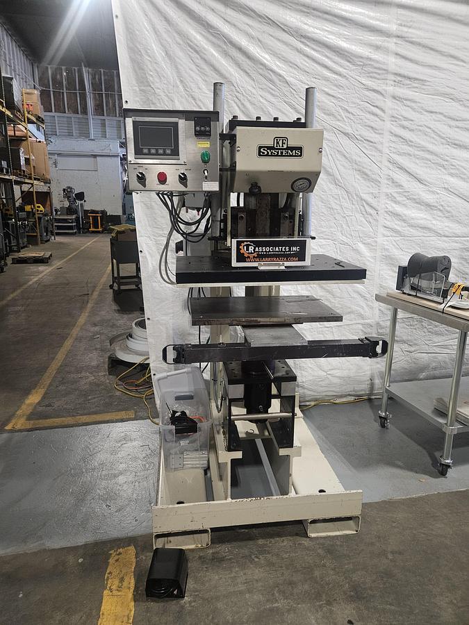 Used KF8500W LINEAR WEDGE AIR-OPERATED HOT STAMPING MACHINE PRESS... TESTED & RUNNING EXCELLENT 220V 1 Phase 