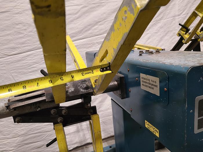 Used RapidAir  Dual 1500 Lb Material Coil 72 Inch Payoff Decoiler Stock Feed Adjustable Clutch & Coil Diameter