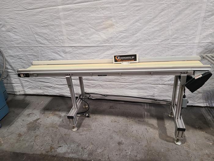 Used Automation Motorized Conveyer 7 Feet by 12 Inches Adjustable Legs 110 Volts