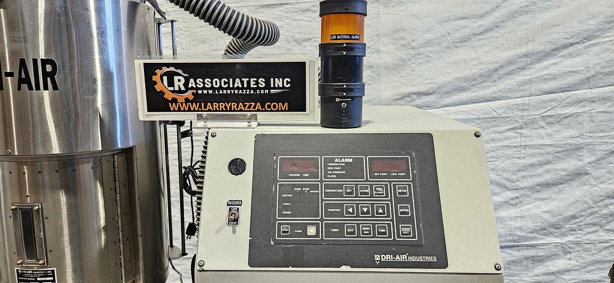 Used DRI-AIR HP4-X 35 FM HIGH-TEMPERATURE DESICCANT RESIN DRYER – RH60 STAINLESS STEEL HOPPER – ADVANCED CONTROL – NO-SPILL RECEIVER – 480V / 3 PHASE