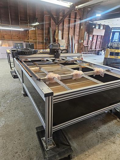 Used Micro Edge Retro System 5x10 Plasma Cutting Machine with Power Max 1650 G3 Series Fast Steel Cutting