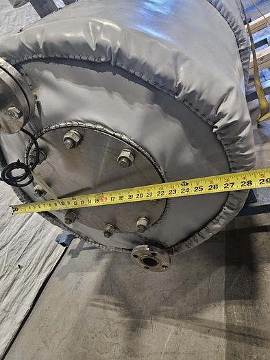 Used 350 Gallon Super Heavy Duty Stainless Steel Horizontal Holding Tank Rated at 300F to -20F @ 90 PSIG Built in 2010