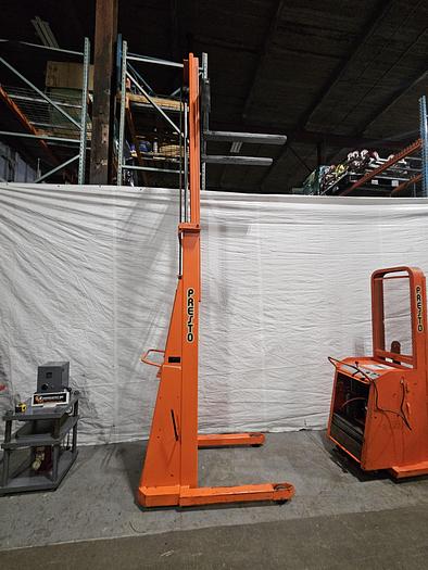 Used Presto BT8127-MOD Electric Lift Truck 126 inch high lifting 200 Lbs. Manual Drive