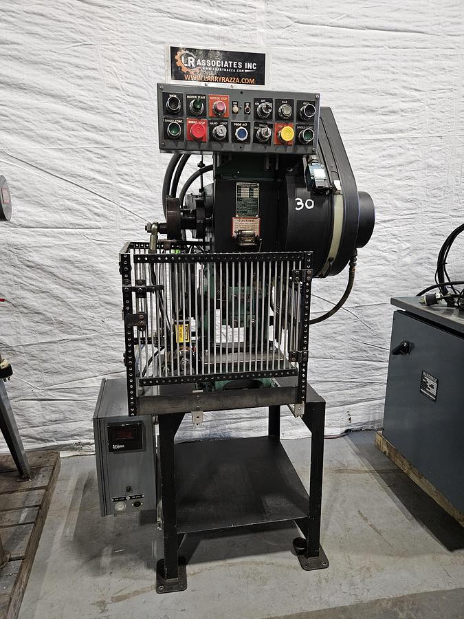 Used Perkins Model 5C 5-Ton Punch Press – Air Clutch / Air Brake – with Roll Feed – Tested!! in Excellent Condition!