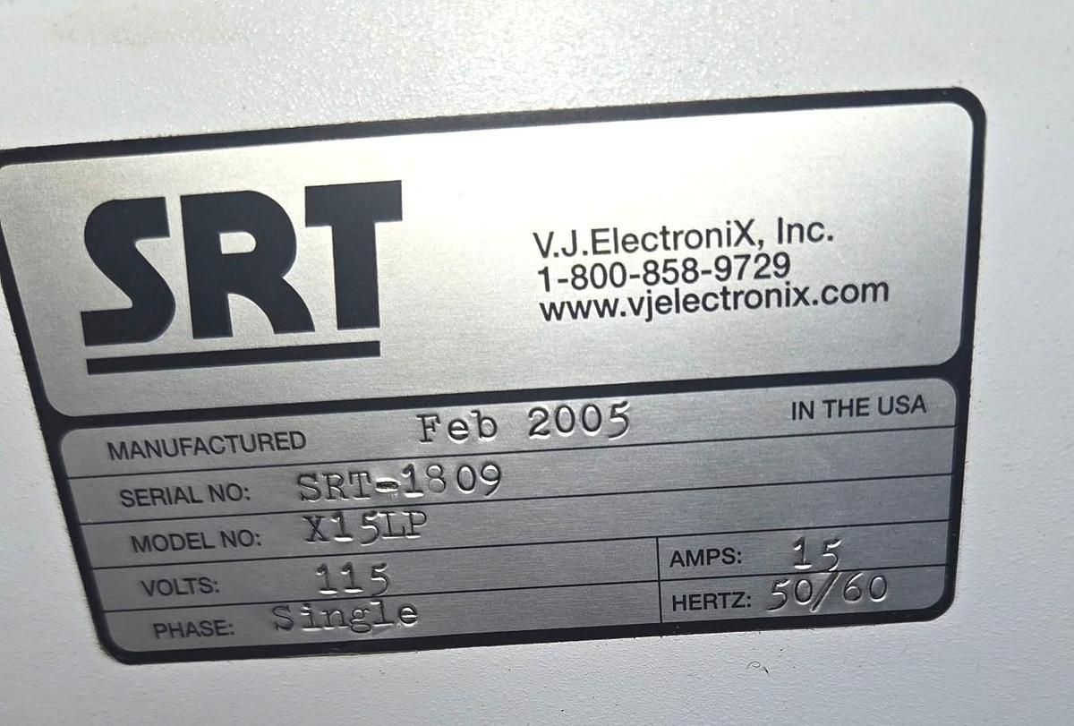 Used VJ ELECTRONIX X-15LP X-RAY INSPECTION SYSTEM – PCB / BGA – COMPLETE WITH PC