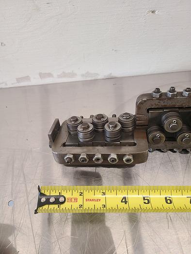 Used Wire Stock Straightener Multi Roll 90 degree transition 2 Plane Brass Steel Silver